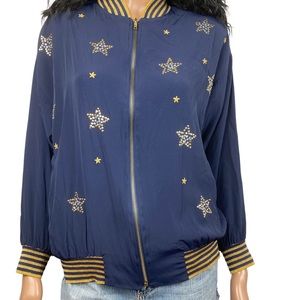 The Nanny whatfranwore Grandma Yetta Vintage Gold Star Studded Cache Jacket